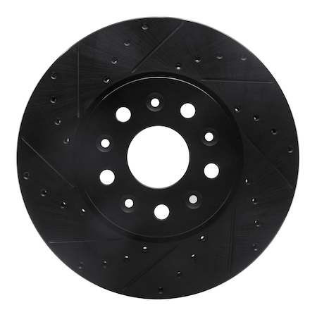 Dynamic Friction Co DFC Brake Rotor - Drilled and Slotted - Black 633-46038L