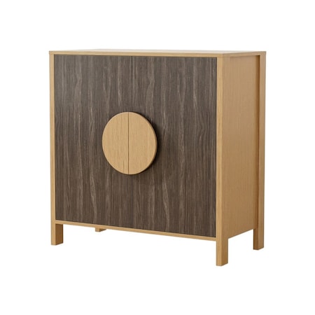 Homeroots 63in Sepia Solid Wood Console Accent Cabinet With Two Doors 712232
