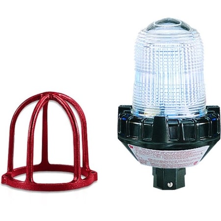 Federal Signal Strobe Light, Clear, Strobe Tube, 24V DC, 80 FPM, 5 1/2 in Dia., 3/4 in NPT Pipe 154XST-024C-CN