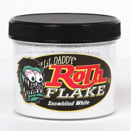 Roth Flake & Pearl Product SNOWBLIND WHITE STANDARD FLAKE, 2oz Jar RF122