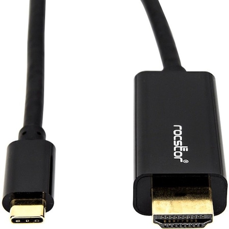 Rocstor 6FT USB-C TO HDMI M/M 4K CABLE SUPPORTS UP TO 4KX2K 60HZ BLACK Y10C166-B1