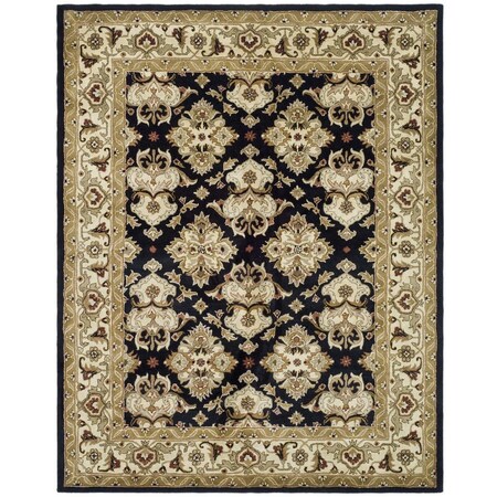 Safavieh 5 x 8 ft. Medium Rectangle- Traditional Heritage Black And Ivory Hand Tufted Rug HG817A-5