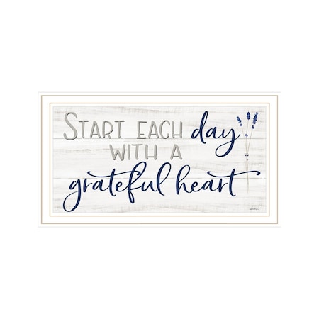 Homeroots Grateful Heart White Framed Print Wall Art 529660