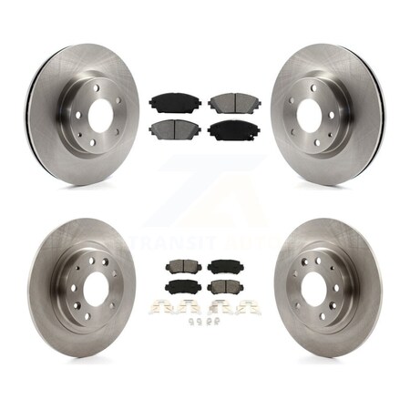 Transit Auto Front Rear Disc Brake Rotors And Semi-Metallic Pads Kit For 2016-2018 Mazda CX-3 AWD K8S-101496