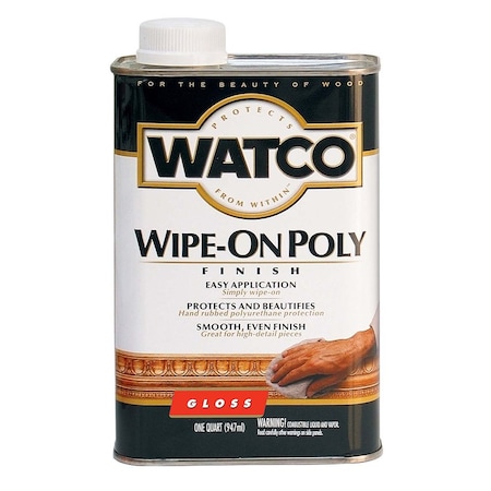 Watco Qt Clear Wipe-On Poly Finish, Gloss 68041