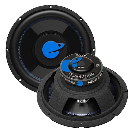 Planet Audio 12 in. 1000W Max Single 4 Ohm Voice Coil  Woofer PL12S