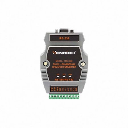 Henrich RS-232 to RS-485/422 Converter with Optical Isolation, Active, Transmission Distance: 0-5, 000m CTSC-028