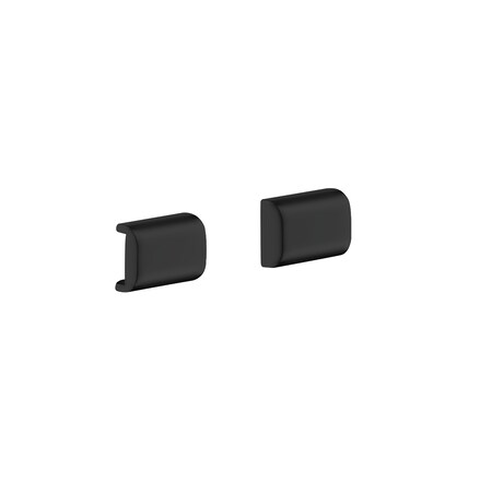 Axor Universal SoftSquare Cover for rail (2 pieces) in Matte Black 42871670