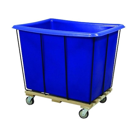 Royal Basket Trucks Poly Liner Wood Base Truck, 52" L, Blue G20-BLX-PFA-4UNN