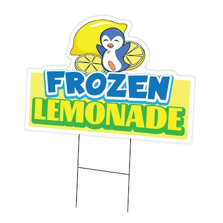 Signmission Frozen Lemonade Die Cut Yard & Stake outdoor plastic coroplast window, C-DC-1216-Frozen Lemonade19 C-DC-1216-Frozen Lemonade19