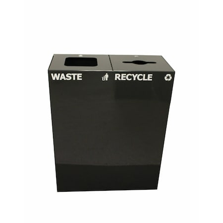 Witt Industries Dual Stream Recycling Receptacle, Charcoal DD32-CB