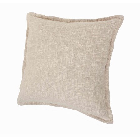 Homeroots Set of Two 20" Beige Cotton Throw Pillows, 2PK 588359