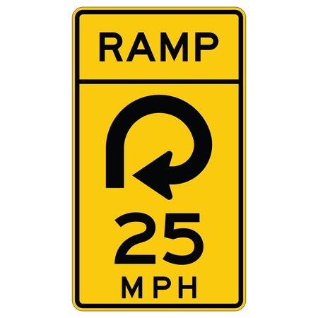 Sign Solutions Usa Traffic Sign, 24 in Width, Aluminum Sign, Vertical Rectangle DUS12HYE2442W13-7