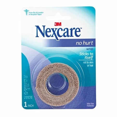 3M Cohesive Bandage Nexcare No Hurt 1X80in Self-Adherent Closure Tan NonSterile Standard Compress, 24PK NHT-1