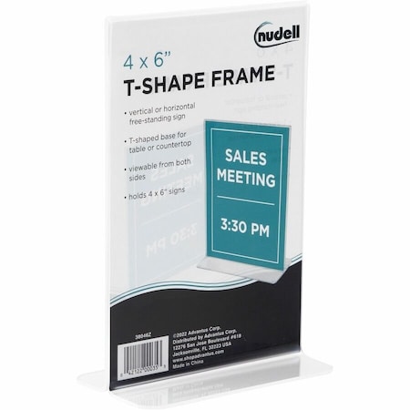Nudell Nu-Dell 38046Z Clear Plastic Sign Holder Free-Standing 4 x 6 38046Z