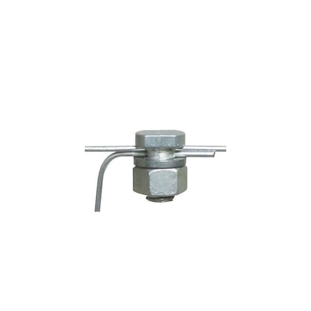 Dare Products Die-Cast Zinc, Galvanized Steel Split Bolt Electric Fence Tap Silver 2083-3