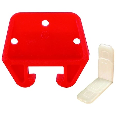Prime-Line Drawer Track Guide Kit, Plastic, Red R 7082