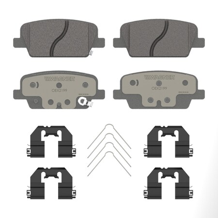 Wagner Brake OEX Rear Disc Brake Pad Set Premium Semi - Met,  OEX2199