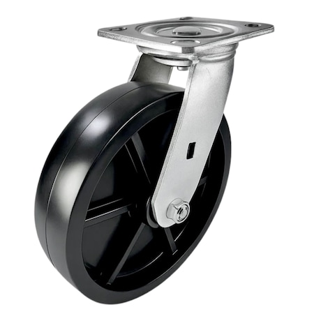 Hyw Products Heavy Duty Caster 8in Plastic Wheel, Swivel 40-80S-A1-HP
