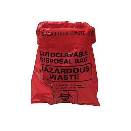 Mtc Bio Red Biohazard Bags, Autoclavable, 8-1/2x11in, 2.25 mil thick, 100 per case, 100PK 248522