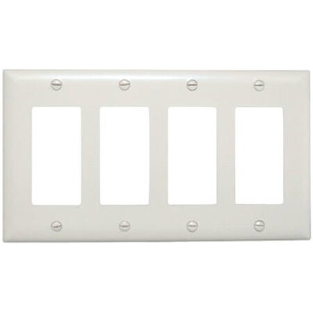 Nextgen TP264WCC10 Wall Plate, 4 Gang, White NE569177