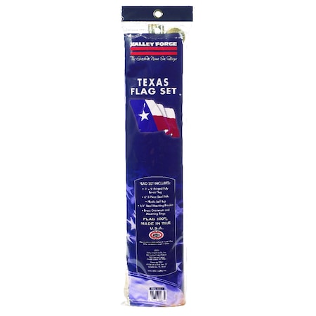 Valley Forge Texas Flag Kit 36 in. H X 60 in. W TEX1-1