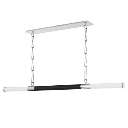 Hudson Valley Lighting Huntington 2 Light Linear 60.25 In. Polished Nickel/Black 7062-PN/BK