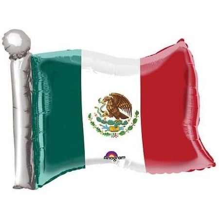 Loonballoon LoonBallon Mexican Flag Balloon, Standard Foil Balloon, 2x Pieces B01LWDPBUC