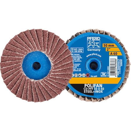 Pferd 2'' POLIFAN Mini Flap Disc - Flat - Aluminum Oxide - 60 Grit 42803