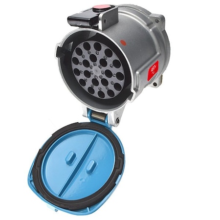 Meltric DN20c RECEPTACLE METAL BLUE SIZE 5 IP 66 19P+G 15 A 480 VAC/130 VDC 60 Hz 17-64191-HP