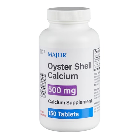 Major Pharmaceuticals Oyster Shell Calcium, 500mg, 150PK 20555000301