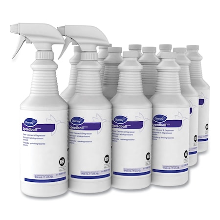 Diversey Speedball Heavy-Duty Cleaner, Citrus, Liquid, 1qt. Spray Bottle, PK12 95891164