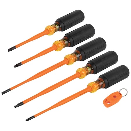 Klein Tools Insulated Slim Tip Driver Set, SAE, 6pcs 33736INS