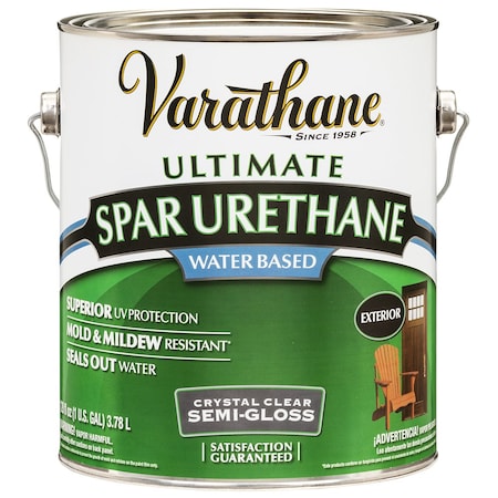 Rust-Oleum 1 Gal Rust-Oleum 250131 Clear Varathane Water-Based Interior & Exterior Ultimate Spar Urethane, 250141H
