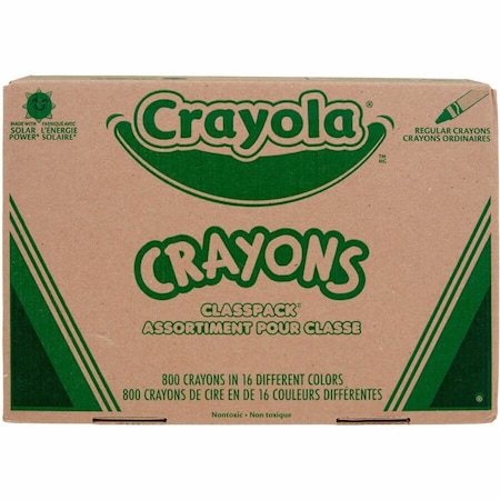 Crayola Crayon Classpack, 16-Color Combo, 800PK 52-8016