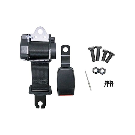 Uni Pro Retractable Seat Belt Kit Fits 136 or Grammer 531 Seat Black Nylon 7887
