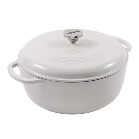 Lodge 7.5 Quart Oyster Enameled Cast Iron Dutch Oven EC7D13