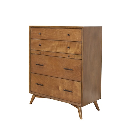 Homeroots 38" Brown Solid Wood Four Drawer Chest 524141