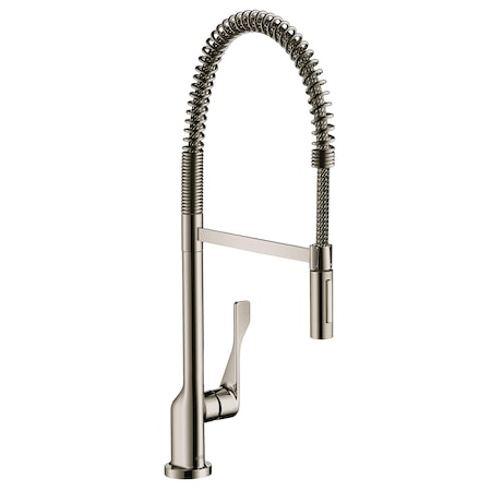 Axor Citterio Semi-Pro Kitchen Faucet 2-Spray, 1.75 GPM in Polished Nickel 39840831