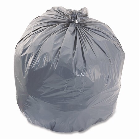 Heritage Linear Low-Density Can Liners, 45 gal, 1.1 mil, 40" x 46", Gray, Flat Pack, 125PK H8046SG