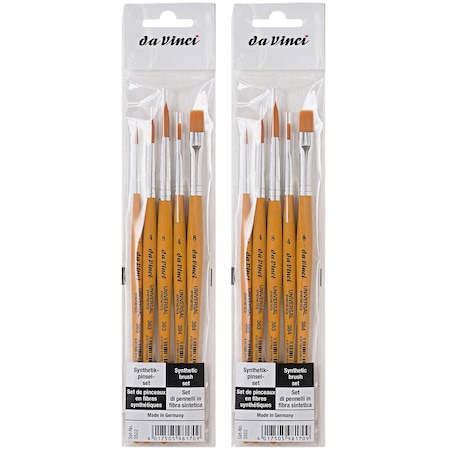 Da Vinci UNIVERSAL School Brushes, Synthetic, All Paint Types, Assorted, 5-Piece Set, 2PK VA-3502_0