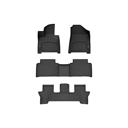 Weathertech Black, Front, Rear and Rear Floorliners 441865-1-2-3