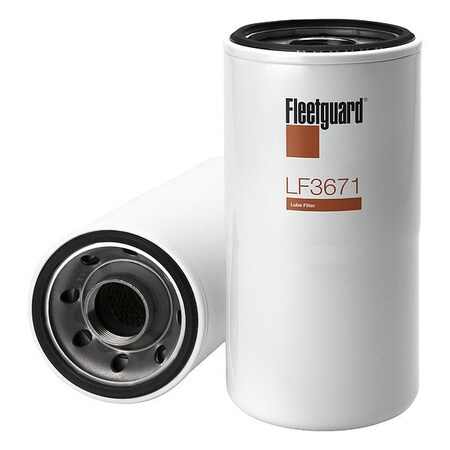 Fleetguard Oil Filter, Spin-On, Plastic LF3671