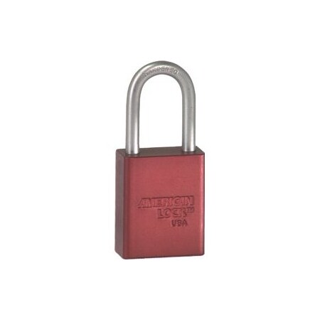 Master Lock Co Safety Padlock 1-1/2in Shackle Red Aluminum Body 0 Bitted A1106KZ RED