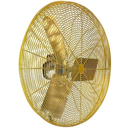 Hessaire Standard Duty Industrial Fan, Fan Head Only Mount, 30 in Blade Dia, 115V, 8,710 cfm, Oscillating 30R6Y2-OSC