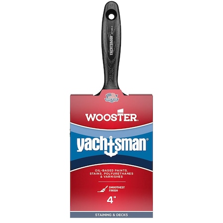 Wooster Z1120 4 in. Yachtsman White China Bristle Flat Paint Brush 71497129482