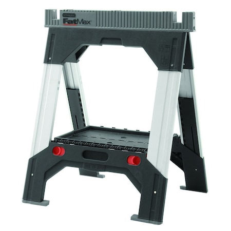 Fatmax Adjustable Leg Sawhorse, 2500 lb, 2-1/8 in W, 32 to 39 in H, 27-3/16 in D, Polypropylene 011031S
