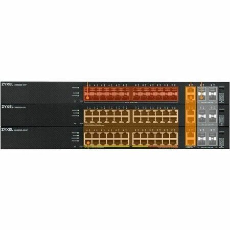Zyxel Communications 48-Port Gigabit POE 960W L2 Managed + 4 SFP+ 10G + 2 RJ45 10G 54 Total Ports + 1Y Nebula Pro XGS2220-54FP