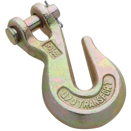 National Hardware Clevis Grab Hook, 3/8 in, 6600 lb Working Load, Steel, Yellow Chrome N282-079