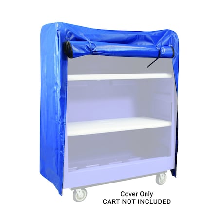 Royal Basket Trucks Vinyl Cover, 61" H, 48" L, Blue G48-BBX-BVN